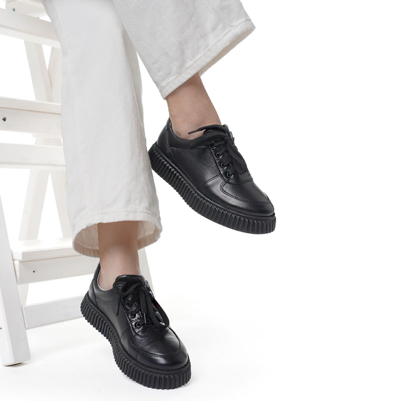 Полуботинки, артикул 2158, цвет черный купить в интернет-магазине Shoeslel с доставкой по России