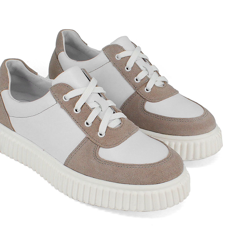 Полуботинки, артикул 2158, цвет бело-бежевый купить в интернет-магазине Shoeslel с доставкой по России