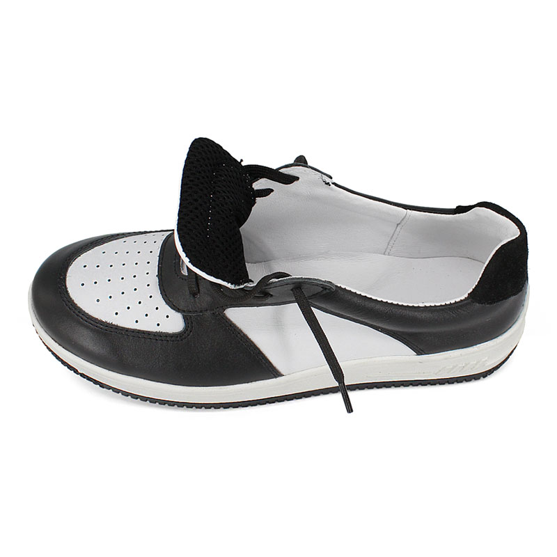 Полуботинки, артикул 2161, цвет черно-белый купить в интернет-магазине Shoeslel с доставкой по России