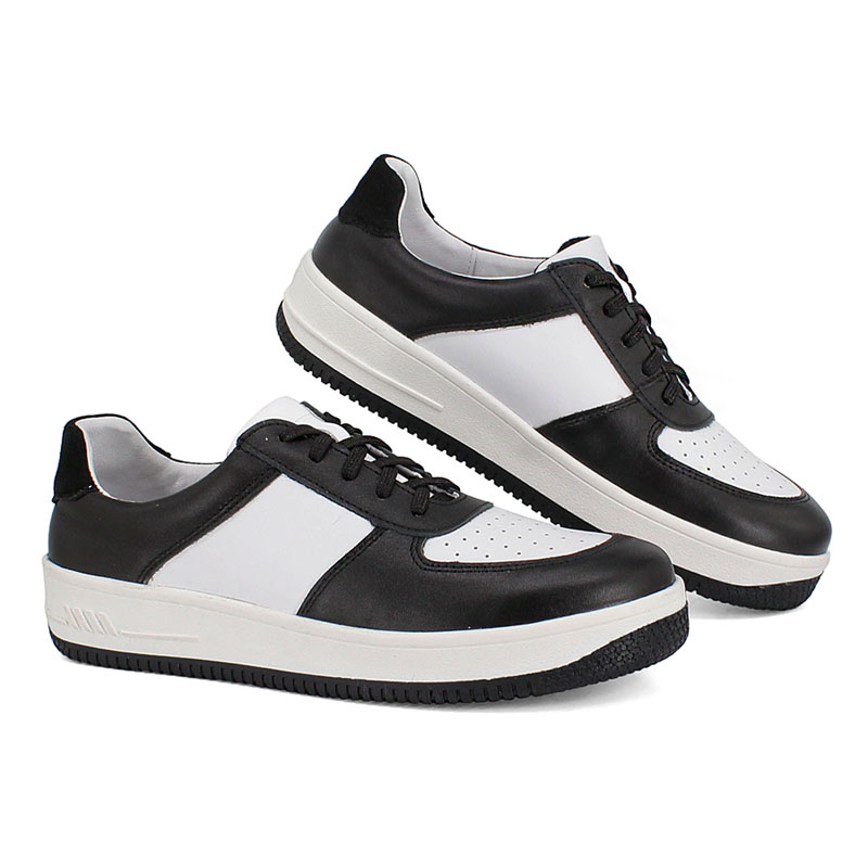 Полуботинки, артикул 2161, цвет черно-белый купить в интернет-магазине Shoeslel с доставкой по России