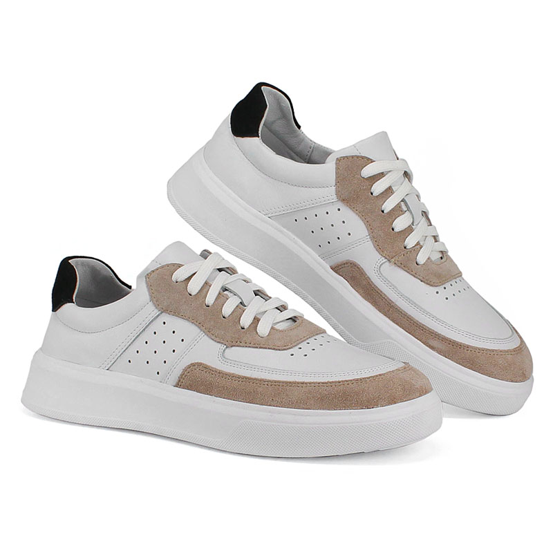 Полуботинки, артикул 2177, цвет бело-бежевый купить в интернет-магазине Shoeslel с доставкой по России