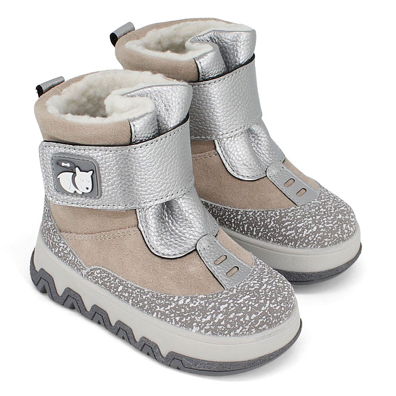 Ботинки малодетские, артикул 2247, цвет серебряный купить в интернет-магазине Shoeslel с доставкой по России