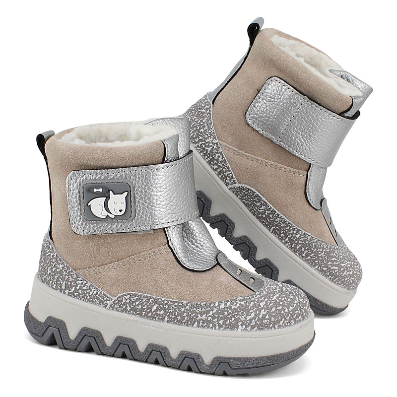 Ботинки малодетские, артикул 2247, цвет серебряный купить в интернет-магазине Shoeslel с доставкой по России