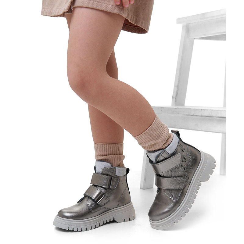 Ботинки, артикул 2274, цвет т.серебро купить в интернет-магазине Shoeslel с доставкой по России