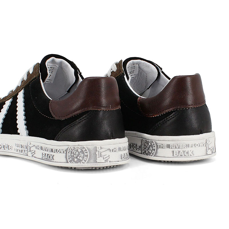 Полуботинки, артикул 2307, цвет горчично-черный купить в интернет-магазине Shoeslel с доставкой по России