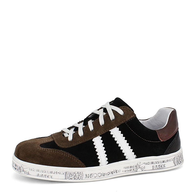 Полуботинки, артикул 2307, цвет горчично-черный купить в интернет-магазине Shoeslel с доставкой по России