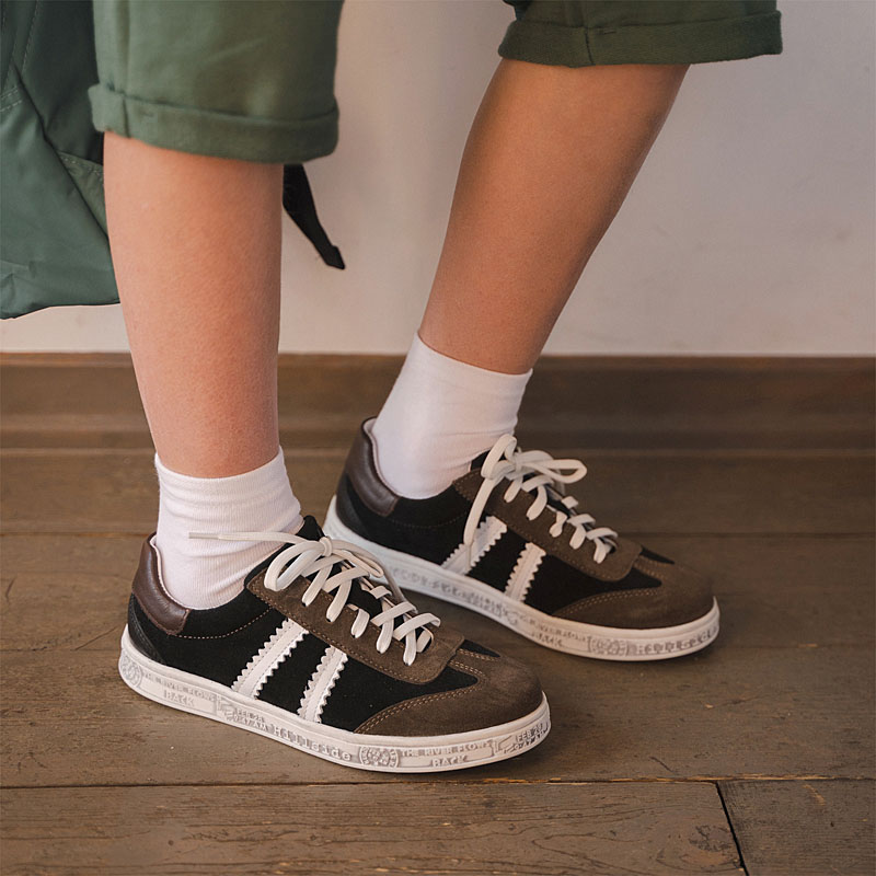 Полуботинки, артикул 2307, цвет горчично-черный купить в интернет-магазине Shoeslel с доставкой по России