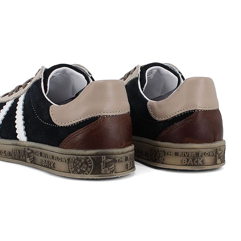 Полуботинки, артикул 2307, цвет бежево-синий купить в интернет-магазине Shoeslel с доставкой по России