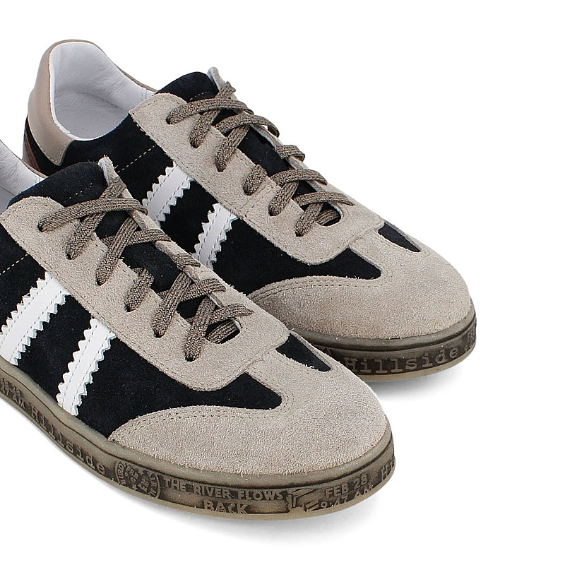 Полуботинки, артикул 2307, цвет бежево-синий купить в интернет-магазине Shoeslel с доставкой по России