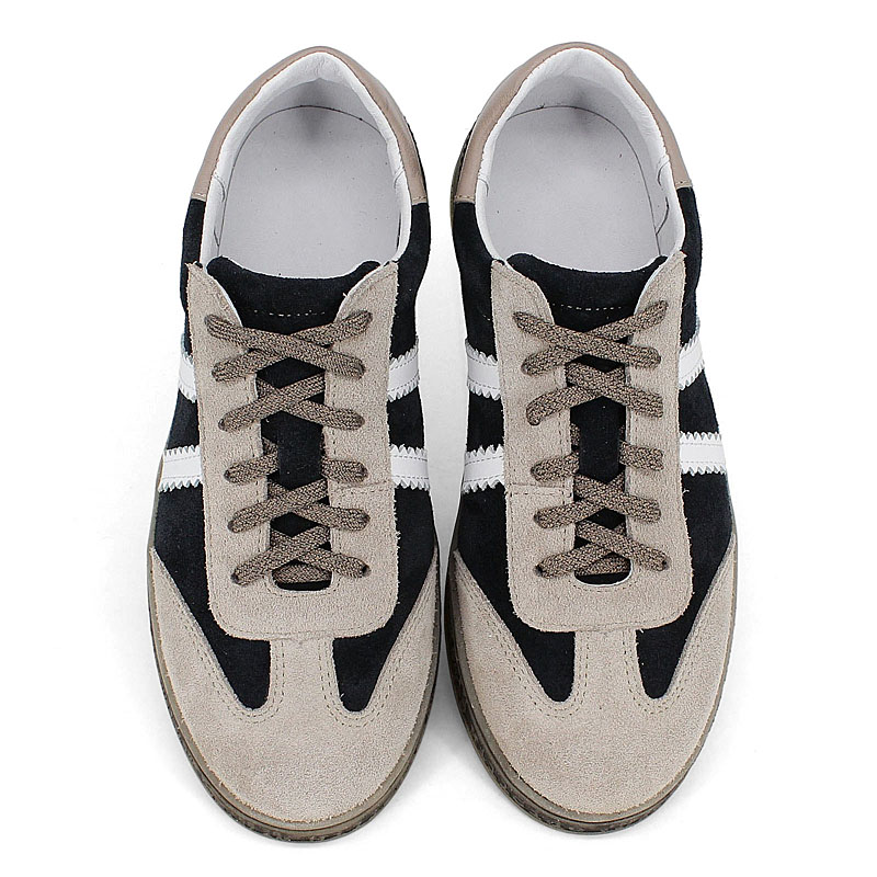 Полуботинки, артикул 2307, цвет бежево-синий купить в интернет-магазине Shoeslel с доставкой по России