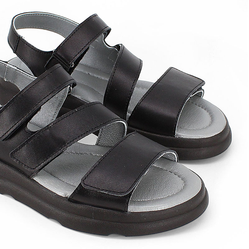 Туфли летние открытые, артикул 2325, цвет черный купить в интернет-магазине Shoeslel с доставкой по России