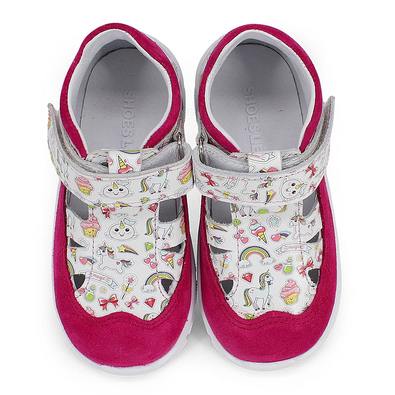 Туфли летние открытые малодетские, артикул 2340, цвет разноцветный купить в интернет-магазине Shoeslel с доставкой по России