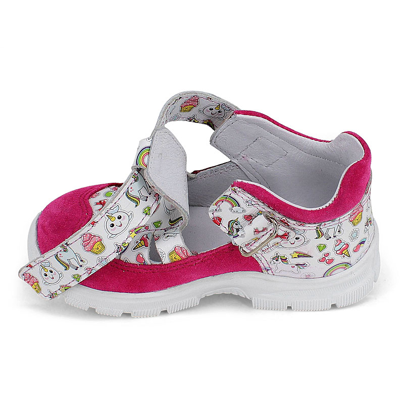 Туфли летние открытые малодетские, артикул 2340, цвет разноцветный купить в интернет-магазине Shoeslel с доставкой по России