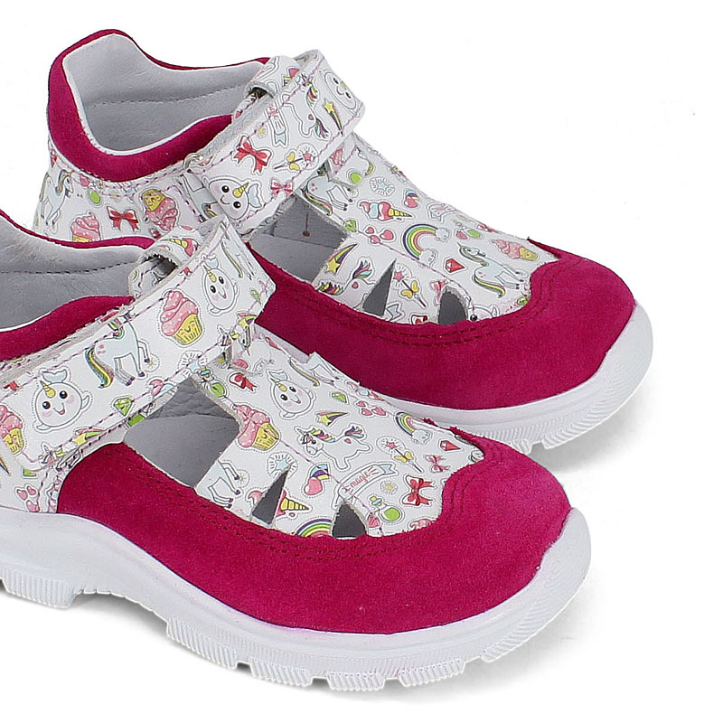 Туфли летние открытые малодетские, артикул 2340, цвет разноцветный купить в интернет-магазине Shoeslel с доставкой по России