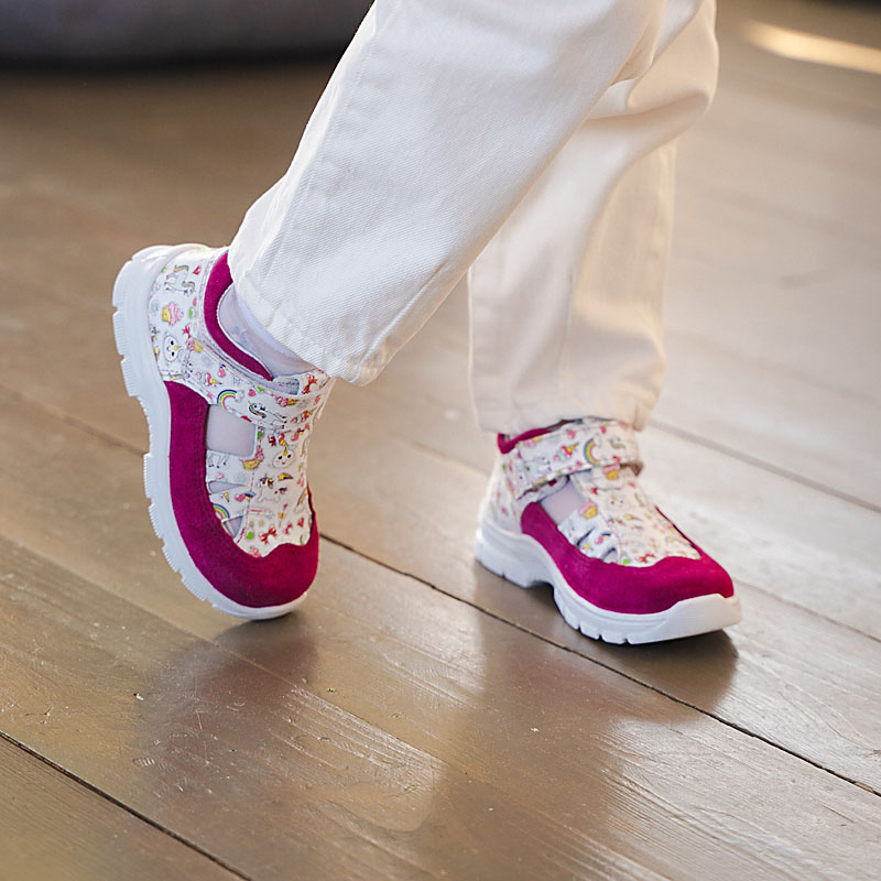 Туфли летние открытые малодетские, артикул 2340, цвет разноцветный купить в интернет-магазине Shoeslel с доставкой по России