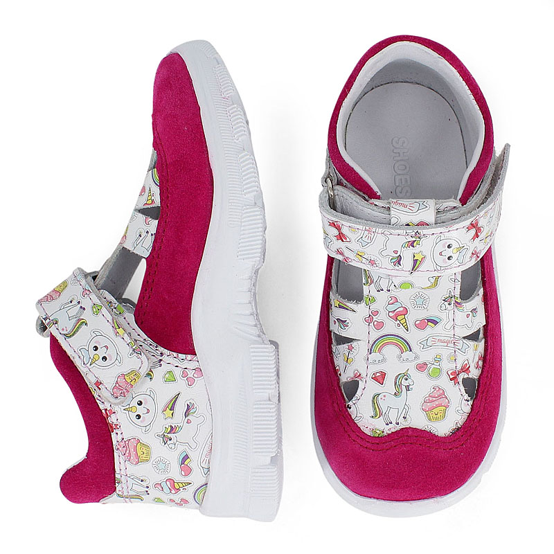 Туфли летние открытые малодетские, артикул 2340, цвет разноцветный купить в интернет-магазине Shoeslel с доставкой по России