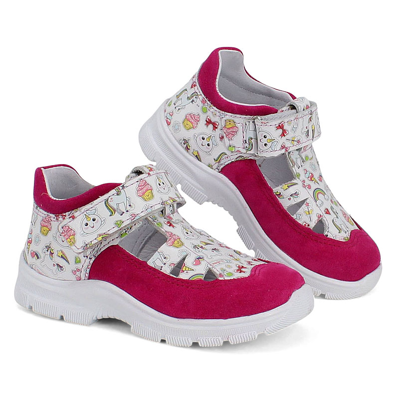 Туфли летние открытые малодетские, артикул 2340, цвет разноцветный купить в интернет-магазине Shoeslel с доставкой по России