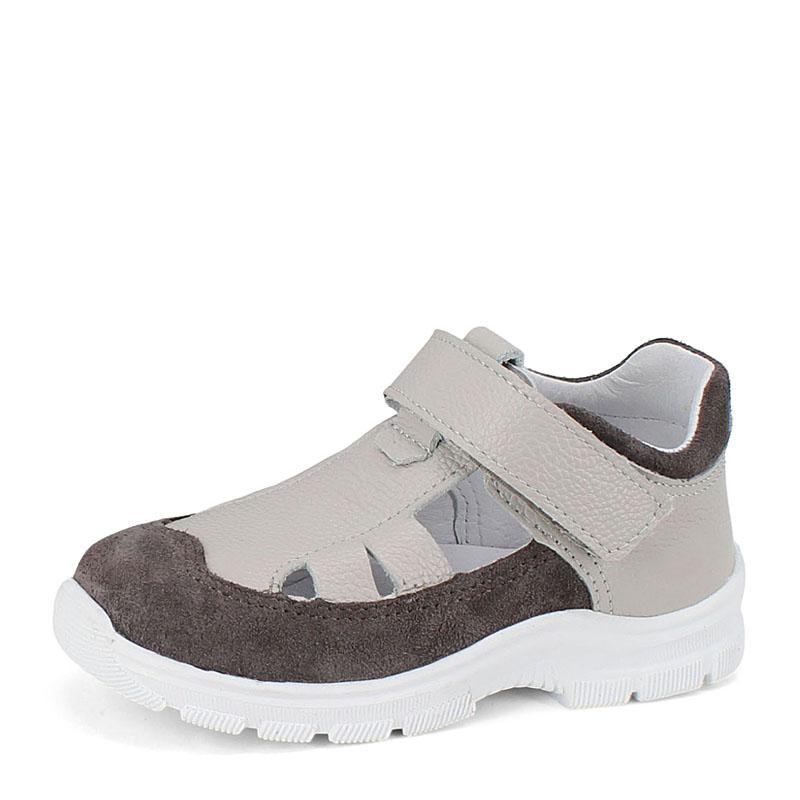 Туфли летние открытые малодетские, артикул 2340, цвет серый купить в интернет-магазине Shoeslel с доставкой по России