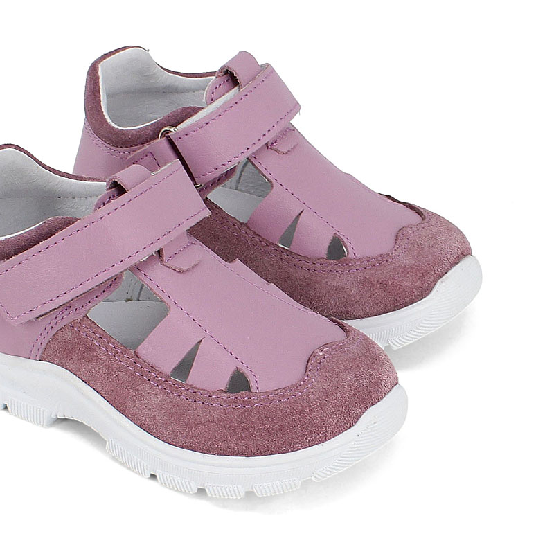 Туфли летние открытые малодетские, артикул 2340, цвет сиреневый купить в интернет-магазине Shoeslel с доставкой по России