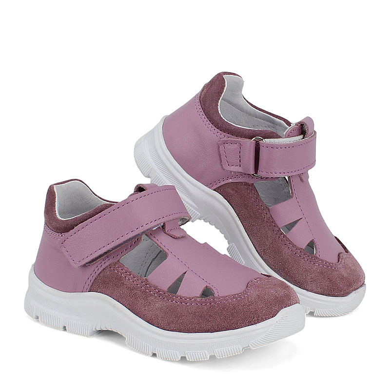 Туфли летние открытые малодетские, артикул 2340, цвет сиреневый купить в интернет-магазине Shoeslel с доставкой по России