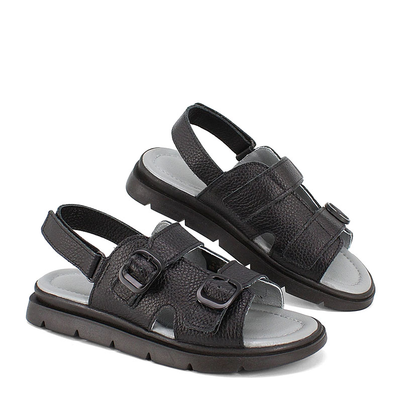 Туфли летние открытые, артикул 2341, цвет черный купить в интернет-магазине Shoeslel с доставкой по России