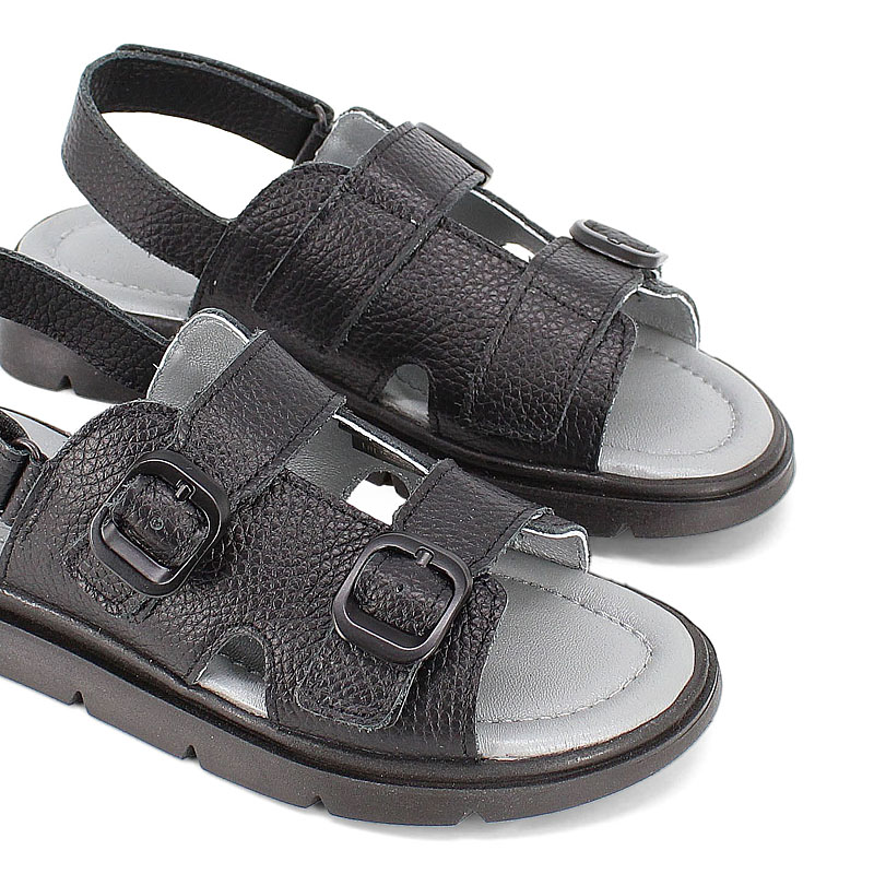 Туфли летние открытые, артикул 2341, цвет черный купить в интернет-магазине Shoeslel с доставкой по России