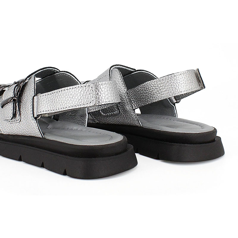 Туфли летние открытые, артикул 2341, цвет серебристый купить в интернет-магазине Shoeslel с доставкой по России