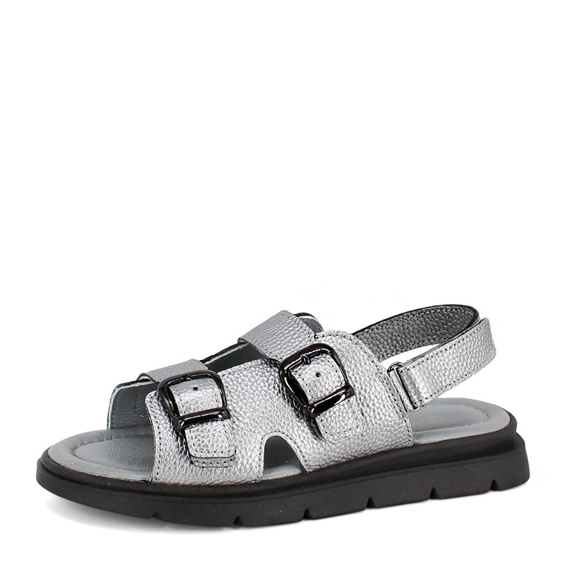 Туфли летние открытые, артикул 2341, цвет серебристый купить в интернет-магазине Shoeslel с доставкой по России