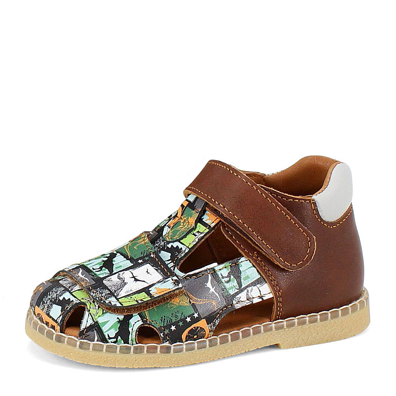 Туфли летние открытые малодетские, артикул 2347, цвет горчичный купить в интернет-магазине Shoeslel с доставкой по России