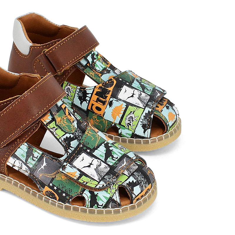 Туфли летние открытые малодетские, артикул 2347, цвет горчичный купить в интернет-магазине Shoeslel с доставкой по России