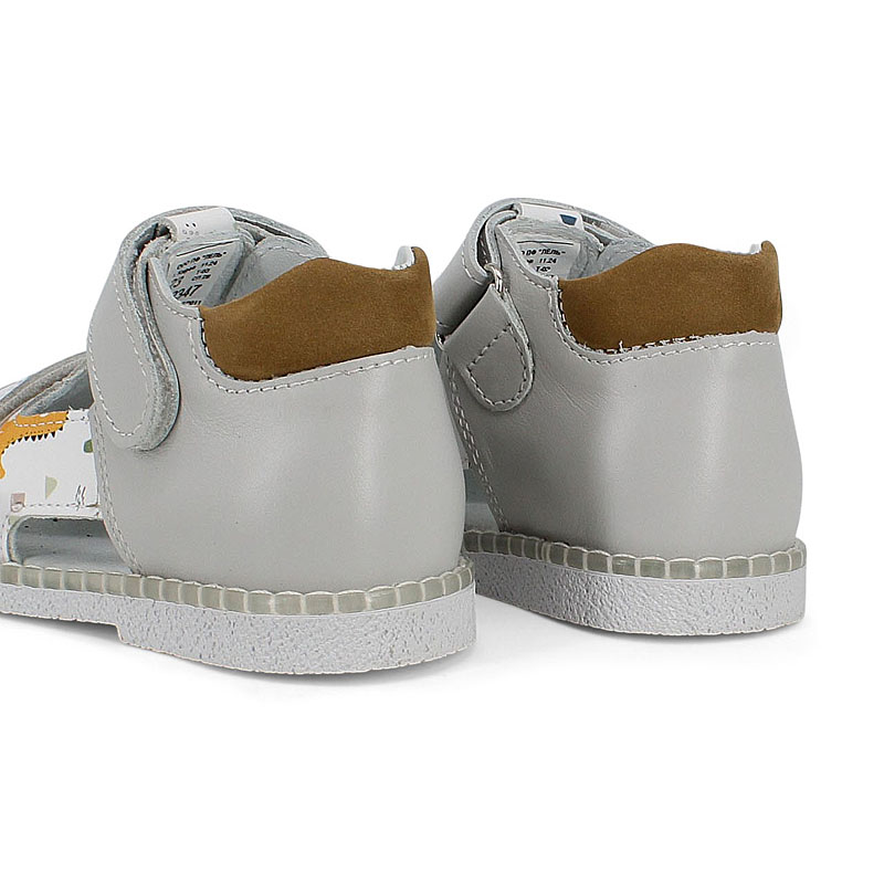 Туфли летние открытые малодетские, артикул 2347, цвет св.серый купить в интернет-магазине Shoeslel с доставкой по России