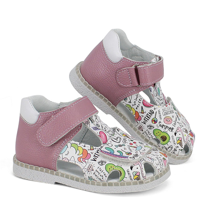 Туфли летние открытые малодетские, артикул 2347, цвет сиреневый купить в интернет-магазине Shoeslel с доставкой по России