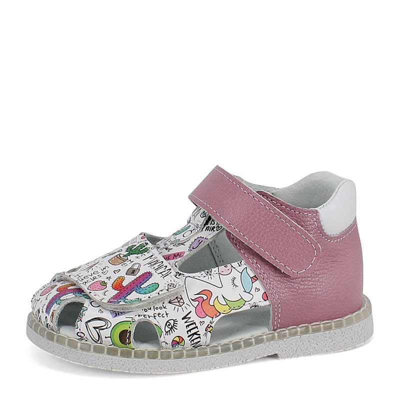 Туфли летние открытые малодетские, артикул 2347, цвет сиреневый купить в интернет-магазине Shoeslel с доставкой по России