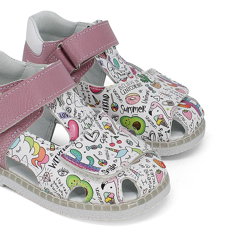 Туфли летние открытые малодетские, артикул 2347, цвет сиреневый купить в интернет-магазине Shoeslel с доставкой по России