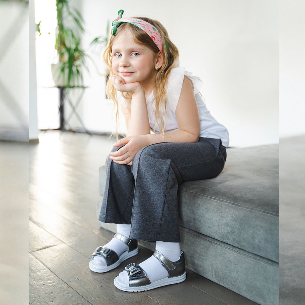 Туфли летние открытые, артикул 2348, цвет т.серебро купить в интернет-магазине Shoeslel с доставкой по России