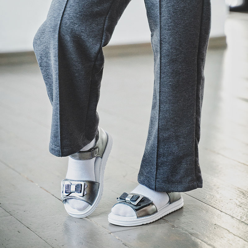 Туфли летние открытые, артикул 2348, цвет т.серебро купить в интернет-магазине Shoeslel с доставкой по России