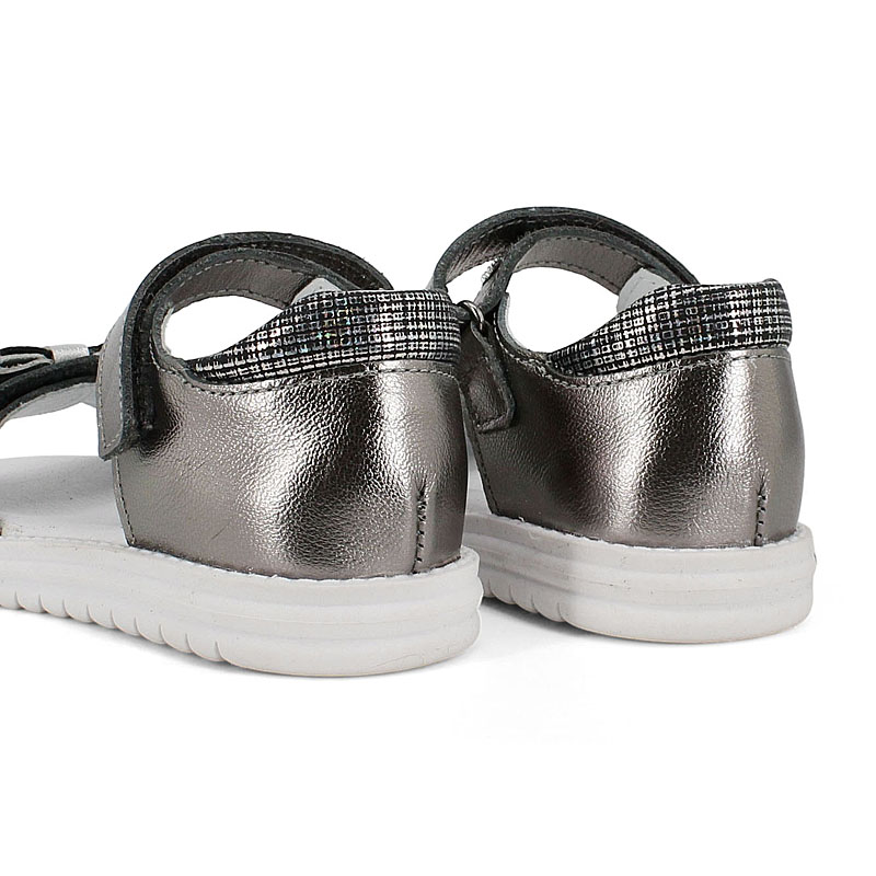 Туфли летние открытые, артикул 2348, цвет т.серебро купить в интернет-магазине Shoeslel с доставкой по России