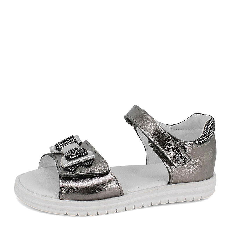 Туфли летние открытые, артикул 2348, цвет т.серебро купить в интернет-магазине Shoeslel с доставкой по России