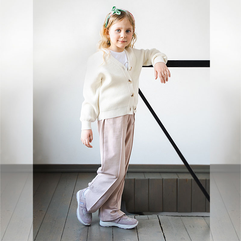 Полуботинки малодетские, артикул 2349, цвет пыльно-розовый купить в интернет-магазине Shoeslel с доставкой по России