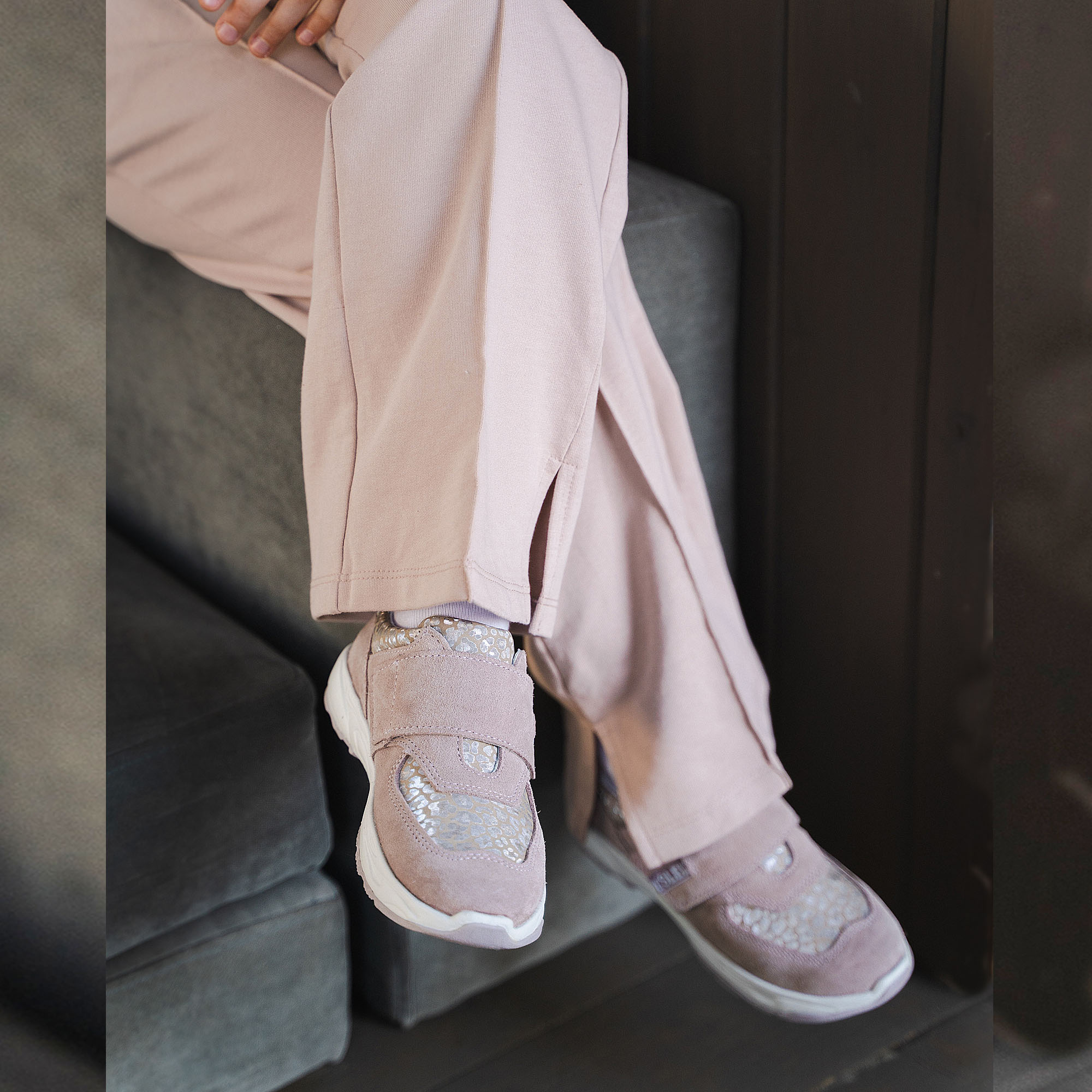 Полуботинки малодетские, артикул 2349, цвет пыльно-розовый купить в интернет-магазине Shoeslel с доставкой по России