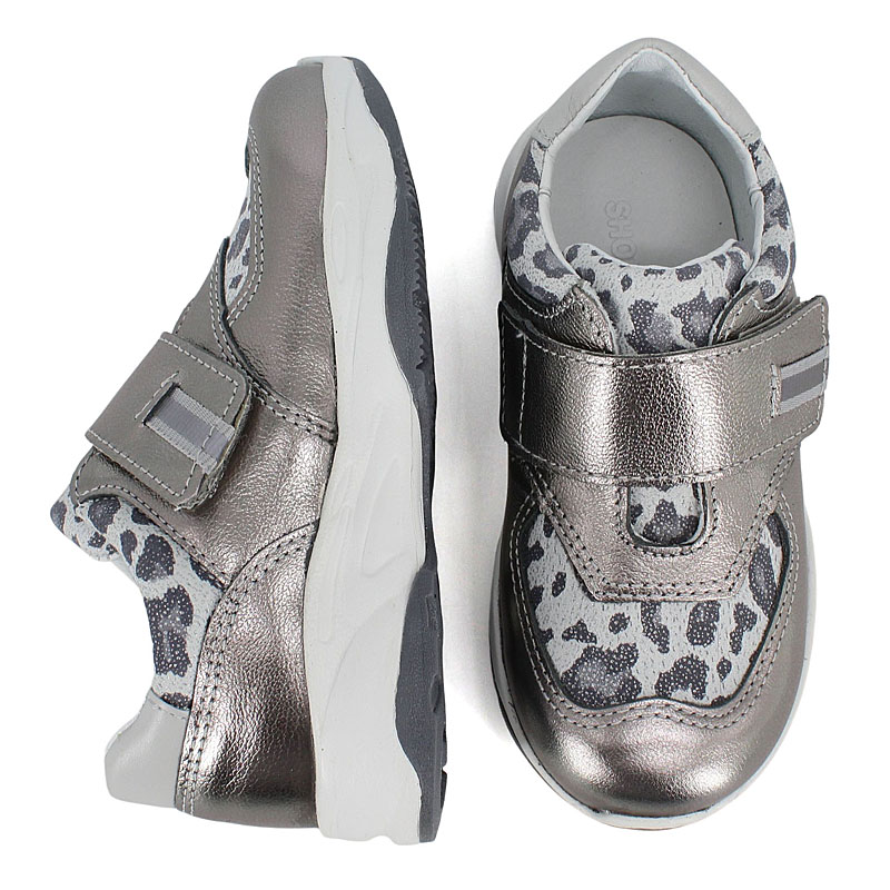 Полуботинки малодетские, артикул 2349, цвет серебристый купить в интернет-магазине Shoeslel с доставкой по России