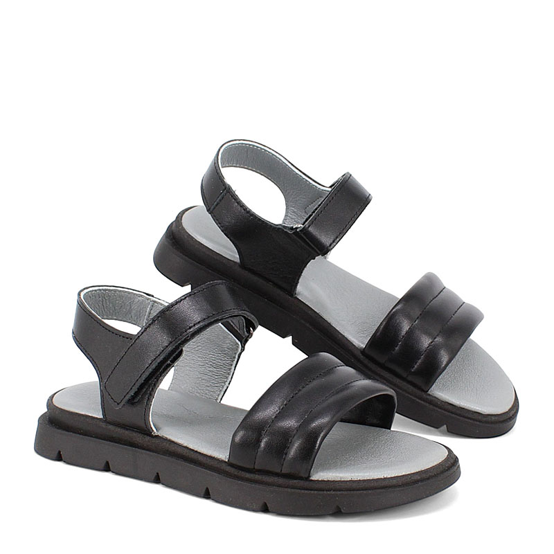 Туфли летние открытые, артикул 2355, цвет черный купить в интернет-магазине Shoeslel с доставкой по России