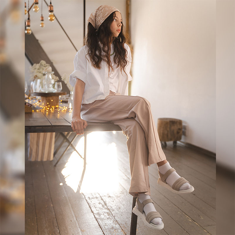 Туфли летние открытые, артикул 2355, цвет песочный купить в интернет-магазине Shoeslel с доставкой по России