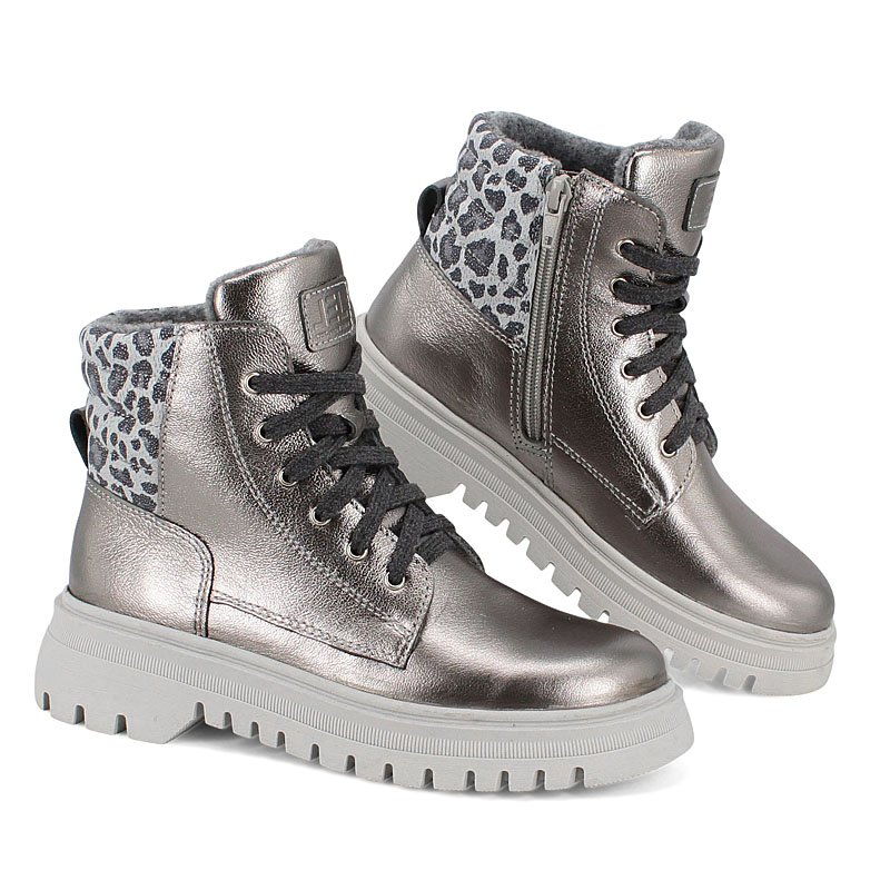 Ботинки, артикул 2391, цвет серебряный купить в интернет-магазине Shoeslel с доставкой по России