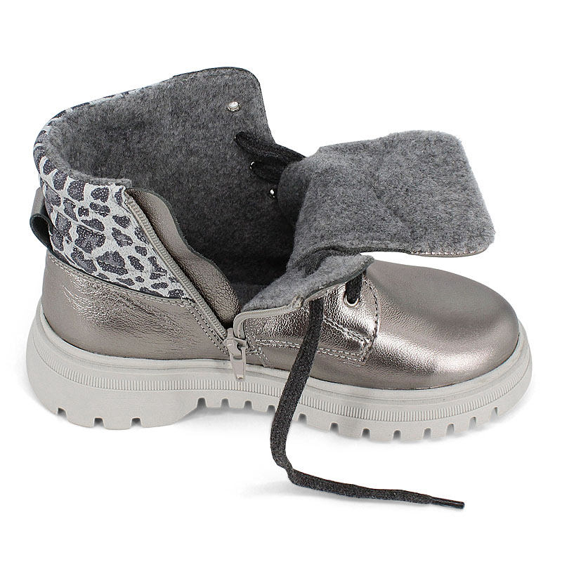 Ботинки, артикул 2391, цвет серебряный купить в интернет-магазине Shoeslel с доставкой по России