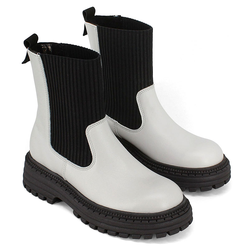 Полусапоги, артикул 2394, цвет светло-серый купить в интернет-магазине Shoeslel с доставкой по России