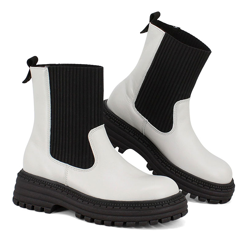 Полусапоги, артикул 2394, цвет светло-серый купить в интернет-магазине Shoeslel с доставкой по России