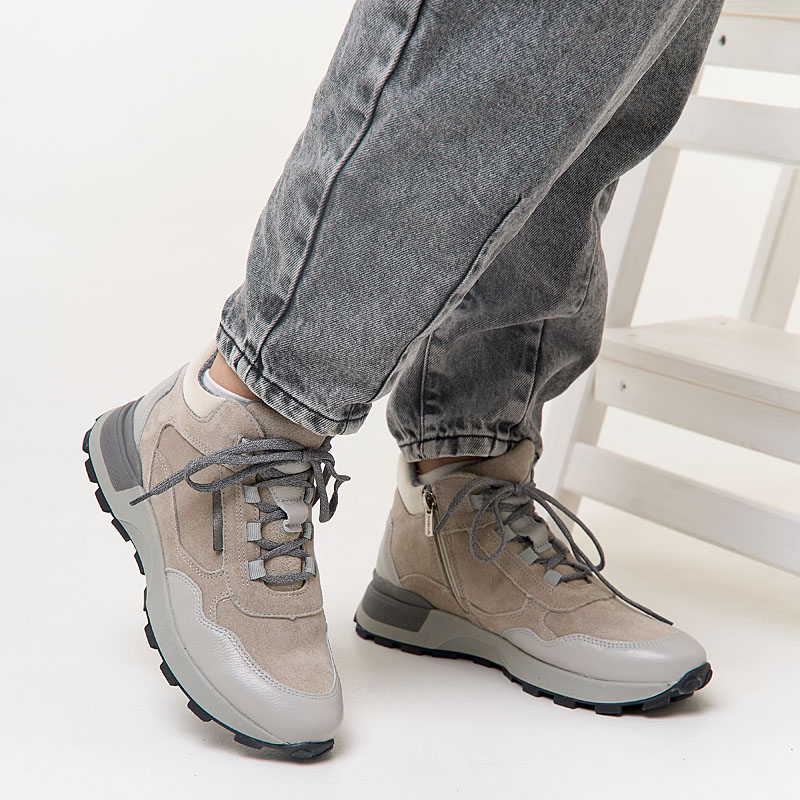 Ботинки, артикул 2398, цвет светло-серый купить в интернет-магазине Shoeslel с доставкой по России