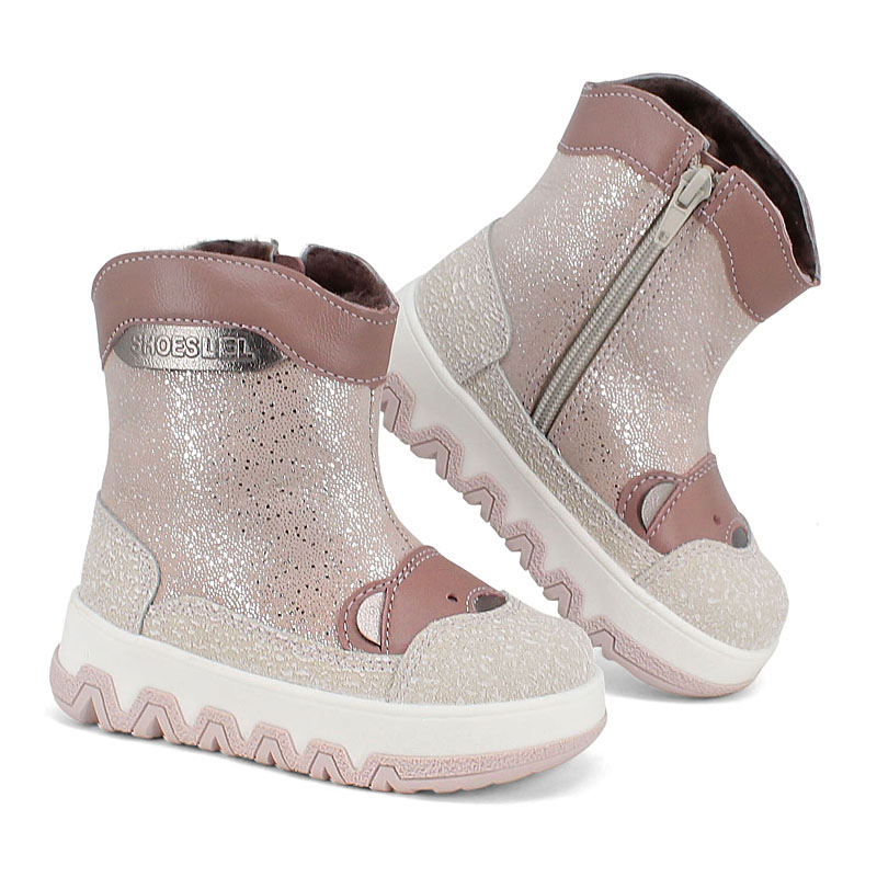 Сапоги малодетские, артикул 2410, цвет светло-бежевый купить в интернет-магазине Shoeslel с доставкой по России