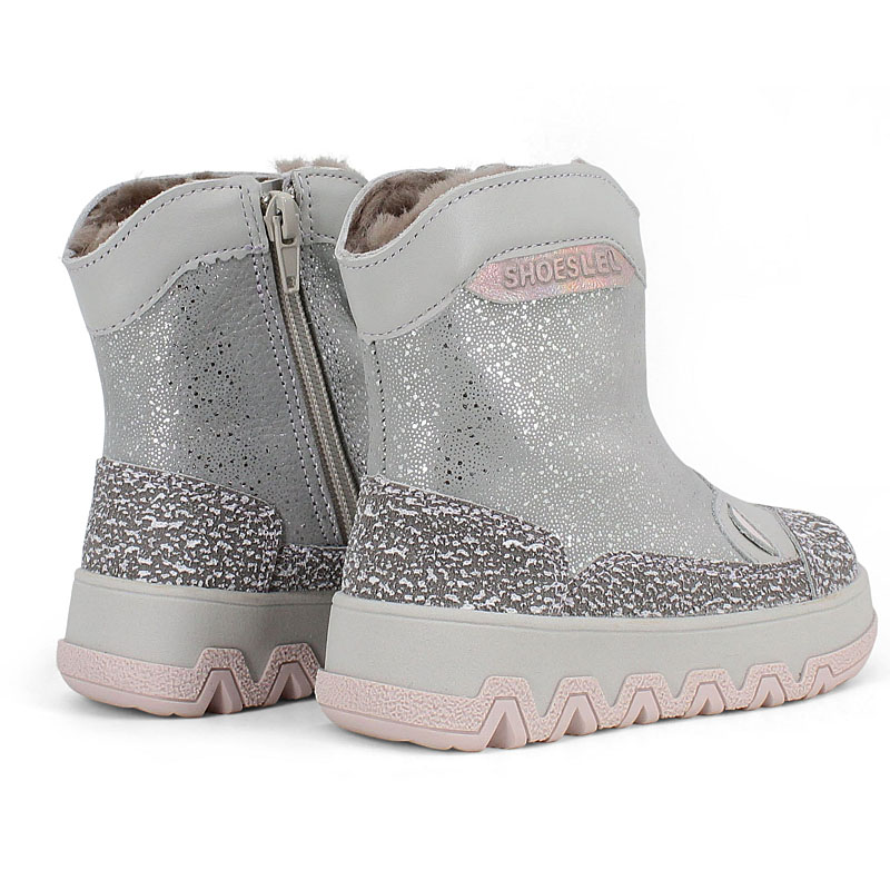 Сапоги малодетские, артикул 2410, цвет серебряный купить в интернет-магазине Shoeslel с доставкой по России